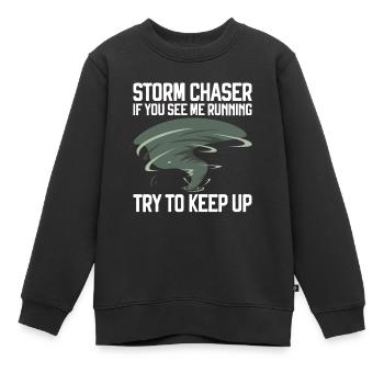 Tornado - Kinder Premium Organic Sweatshirt - Schwarz - Vorne - AI Model Kid Female (0cm)