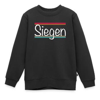 Siegen - Kinder Premium Organic Sweatshirt - Schwarz - Vorne - AI Model Kid Female (0cm)
