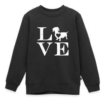 Dachshund Geschenk Dixie Wiener Doxie Dackel - Kinder Premium Organic Sweatshirt - Schwarz - Vorne - AI Model Kid Female (0cm)