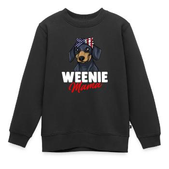 Dachshund Geschenk Dixie Wiener Doxie Dackel - Kinder Premium Organic Sweatshirt - Schwarz - Vorne - AI Model Kid Female (0cm)