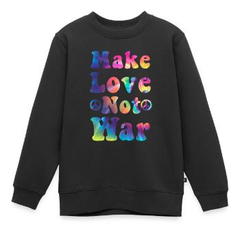 Hippie - Sweat Premium enfant bio - noir - Devant - AI Model Kid Female (0cm)
