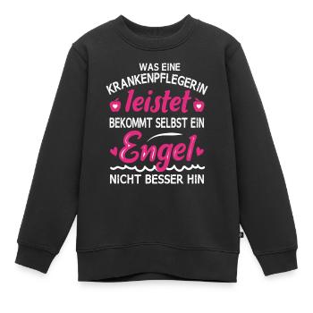 Geschenk Pflegerin Pflege Krankenpflegerin - Kinder Premium Organic Sweatshirt - Schwarz - Vorne - AI Model Kid Female (0cm)