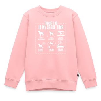 Weimaraner - Kinder Premium Organic Sweatshirt - Rosa - Vorne - AI Model Kid Female (0cm)