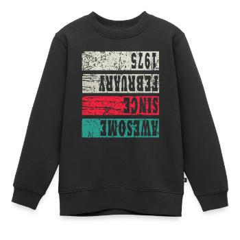 Fantastic since 1975 birthday - Kids Premium Organic Sweatshirt - black - Front - AI Model Kid Female (0cm)