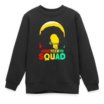 Juneteenth Team Black 1865 African American - Kinder Premium Organic Sweatshirt - Schwarz - Vorne - AI Model Kid Female (0cm)