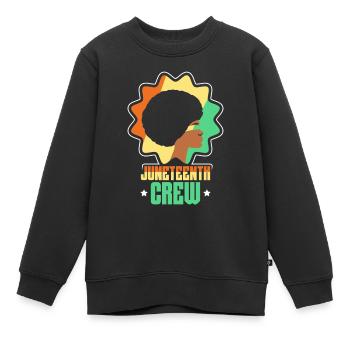 Juneteenth Team 1865 Black African American - Sweat Premium enfant bio - noir - Devant - AI Model Kid Female (0cm)