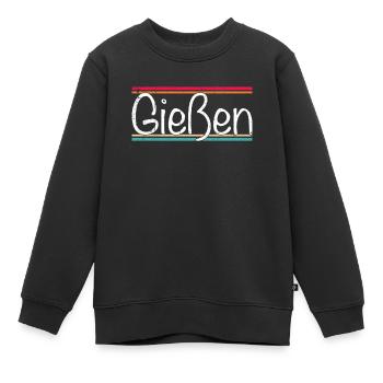 Gießen - Kinder Premium Organic Sweatshirt - Schwarz - Vorne - AI Model Kid Female (0cm)