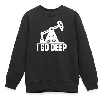 Ölfeld Bohrinsel Pumpe - Kinder Premium Organic Sweatshirt - Schwarz - Vorne - AI Model Kid Female (0cm)