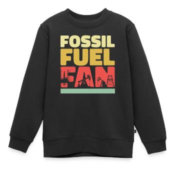 Carburant des plates-formes pétrolières des champs pétrolifères - Sweat Premium enfant bio - noir - Devant - AI Model Kid Female (0cm)
