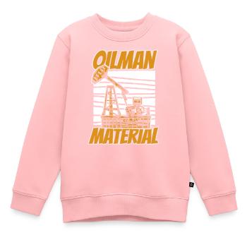 Ölfeld Bohrinsel Ölhändler - Kinder Premium Organic Sweatshirt - Rosa - Vorne - AI Model Kid Female (0cm)