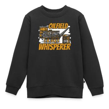 Ölfeld Bohrinsel Witzig - Kinder Premium Organic Sweatshirt - Schwarz - Vorne - AI Model Kid Female (0cm)