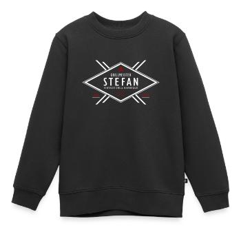 Grillmeister Stefan Vorname Name - Kinder Premium Organic Sweatshirt - Schwarz - Vorne - AI Model Kid Female (0cm)
