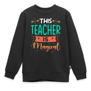 Lehrerin Geschenk - Kinder Premium Organic Sweatshirt - Schwarz - Vorne - AI Model Kid Female (0cm)