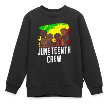 Juneteenth Team 1865 African American Black - Kinder Premium Organic Sweatshirt - Schwarz - Vorne - AI Model Kid Female (0cm)