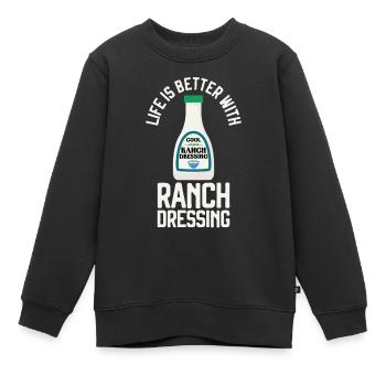 Ranch -Vinaigrette -Ranch -Vinaigrette - Sweat Premium enfant bio - noir - Devant - AI Model Kid Female (0cm)