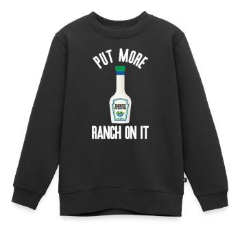 Ranch -Vinaigrette -Ranch -Vinaigrette - Sweat Premium enfant bio - noir - Devant - AI Model Kid Female (0cm)