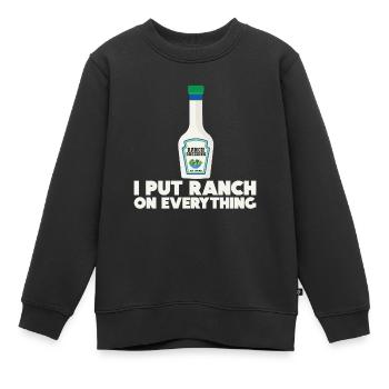 Ranch -Vinaigrette -Ranch -Vinaigrette - Sweat Premium enfant bio - noir - Devant - AI Model Kid Female (0cm)