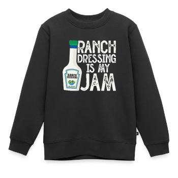 Ranch -Vinaigrette -Ranch -Vinaigrette - Sweat Premium enfant bio - noir - Devant - AI Model Kid Female (0cm)