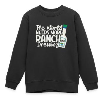 Ranch -Vinaigrette -Ranch -Vinaigrette - Sweat Premium enfant bio - noir - Devant - AI Model Kid Female (0cm)