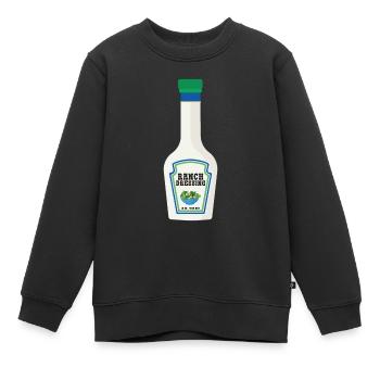 Ranch -Vinaigrette -Ranch -Vinaigrette - Sweat Premium enfant bio - noir - Devant - AI Model Kid Female (0cm)
