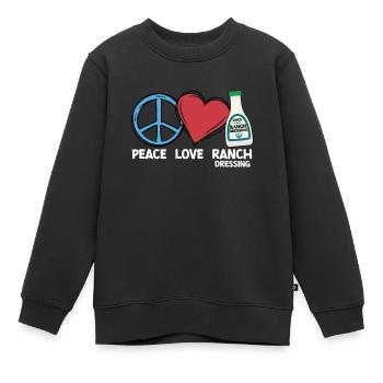 Ranch -Vinaigrette -Ranch -Vinaigrette - Sweat Premium enfant bio - noir - Devant - AI Model Kid Female (0cm)
