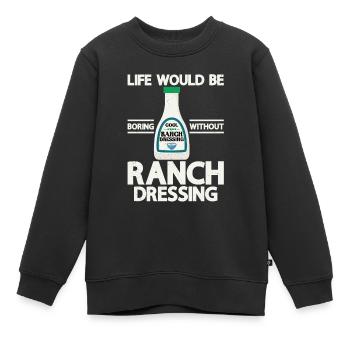 Ranch -Vinaigrette -Ranch -Vinaigrette - Sweat Premium enfant bio - noir - Devant - AI Model Kid Female (0cm)