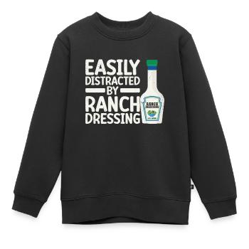 Ranch -Vinaigrette -Ranch -Vinaigrette - Sweat Premium enfant bio - noir - Devant - AI Model Kid Female (0cm)