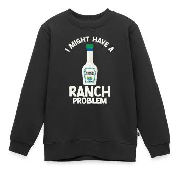 Ranch -Vinaigrette -Ranch -Vinaigrette - Sweat Premium enfant bio - noir - Devant - AI Model Kid Female (0cm)