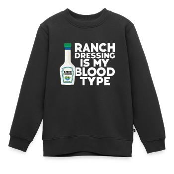 Ranch -Vinaigrette -Ranch -Vinaigrette - Sweat Premium enfant bio - noir - Devant - AI Model Kid Female (0cm)