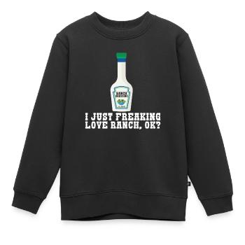 Ranch -Vinaigrette -Ranch -Vinaigrette - Sweat Premium enfant bio - noir - Devant - AI Model Kid Female (0cm)