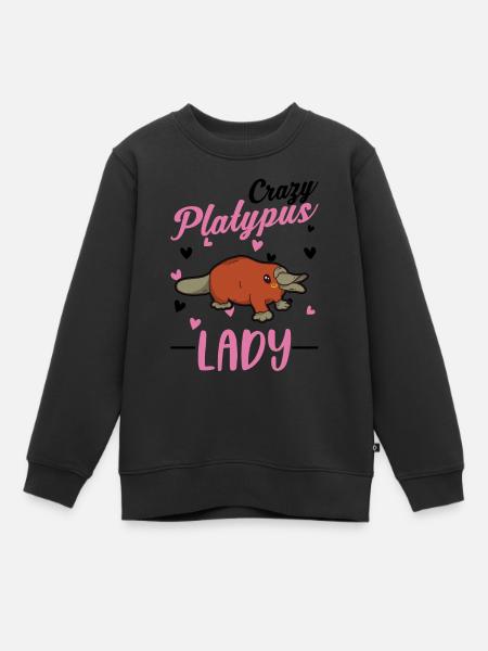 Ornithorynque fou dame Ornithorynque Fille - Sweat Premium enfant bio - noir
