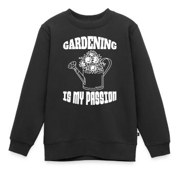 Jardinier amateur Jardinier Cadeau Jardin de verger - Sweat Premium enfant bio - noir - Devant - AI Model Kid Female (0cm)
