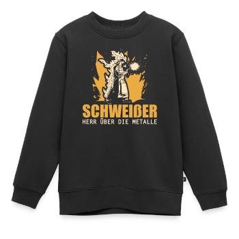 Schweißer Schlosser Metall Schweier - Kinder Premium Organic Sweatshirt - Schwarz - Vorne - AI Model Kid Female (0cm)