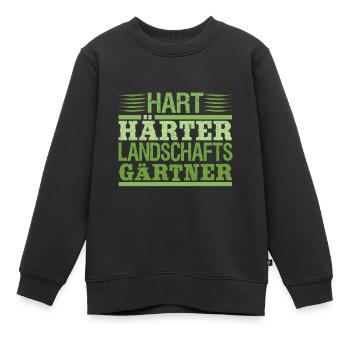 Hart Härter Landschaftsgärtner | Hobbygärtner - Kinder Premium Organic Sweatshirt - Schwarz - Vorne - AI Model Kid Female (0cm)
