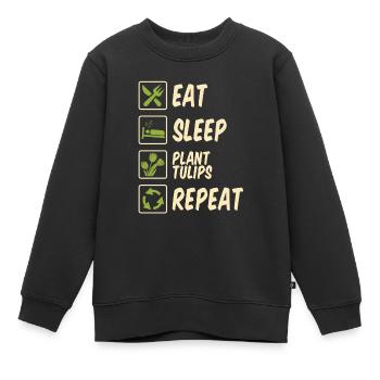 Tulipes Tulipes - Sweat Premium enfant bio - noir - Devant - AI Model Kid Female (0cm)