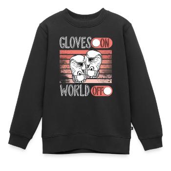 Handschuhe An Und Aus Der Welt - Kinder Premium Organic Sweatshirt - Schwarz - Vorne - AI Model Kid Female (0cm)