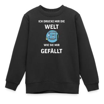 3D Druck Printing CAD PLA Filament 3d drucken - Kinder Premium Organic Sweatshirt - Schwarz - Vorne - AI Model Kid Female (0cm)