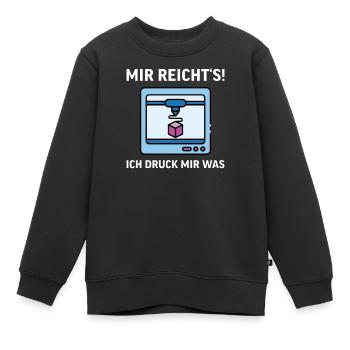 3D Druck Printing CAD PLA Filament 3d drucken - Kinder Premium Organic Sweatshirt - Schwarz - Vorne - AI Model Kid Female (0cm)