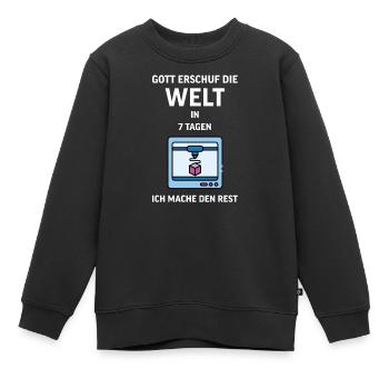 3D Druck Printing CAD PLA Filament 3d drucken - Kinder Premium Organic Sweatshirt - Schwarz - Vorne - AI Model Kid Female (0cm)