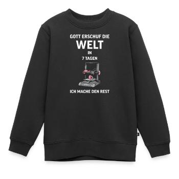 3D Druck Printing CAD PLA Filament 3d drucken - Kinder Premium Organic Sweatshirt - Schwarz - Vorne - AI Model Kid Female (0cm)