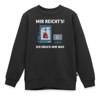 3D Druck Printing CAD PLA Filament 3d drucken - Kinder Premium Organic Sweatshirt - Schwarz - Vorne - AI Model Kid Female (0cm)
