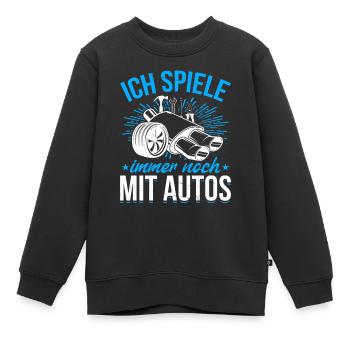 Ich spiele immer noch mit Autos - PS Liebhaber - Kinder Premium Organic Sweatshirt - Schwarz - Vorne - AI Model Kid Female (0cm)