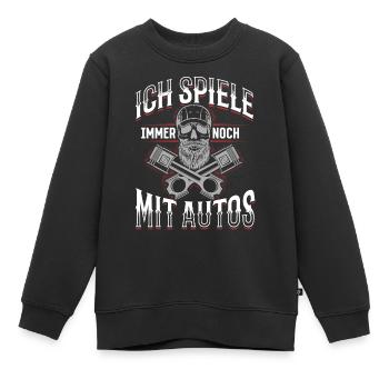 Ich spiele immer noch mit Autos - PS Liebhaber - Kinder Premium Organic Sweatshirt - Schwarz - Vorne - AI Model Kid Female (0cm)