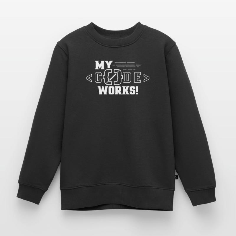 Mein Code Funktioniert Programmieren Coding Coder Kinder Premium Organic Sweatshirt