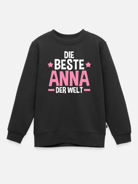 Anna - Kinder Premium Organic Sweatshirt - Schwarz
