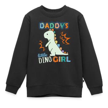 Dinosaurier Daddy's Little Dino-Girl, Spruch - Kinder Premium Organic Sweatshirt - Schwarz - Vorne - AI Model Kid Female (0cm)
