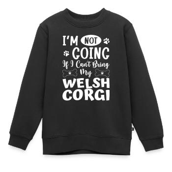 Corgi gallois - Sweat Premium enfant bio - noir - Devant - AI Model Kid Female (0cm)