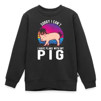 Porcs Éleveur Porcs - Sweat Premium enfant bio - noir - Devant - AI Model Kid Female (0cm)