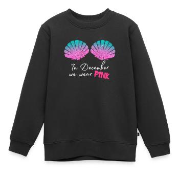 In Dezember We Wear Pink - Kinder Premium Organic Sweatshirt - Schwarz - Vorne - AI Model Kid Female (0cm)