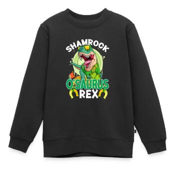 St Paddy’s St Patricksday St Patrick Day - Sweat Premium enfant bio - noir - Devant - AI Model Kid Female (0cm)